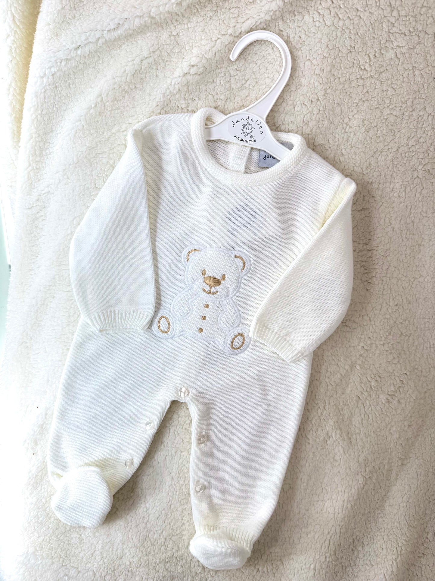 Teddy Bear Knitted Onesie