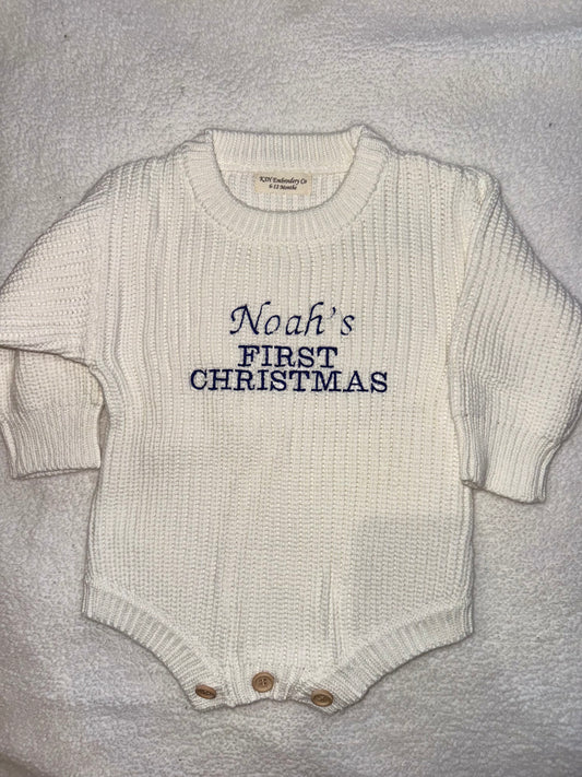 Babies First Christmas Romper
